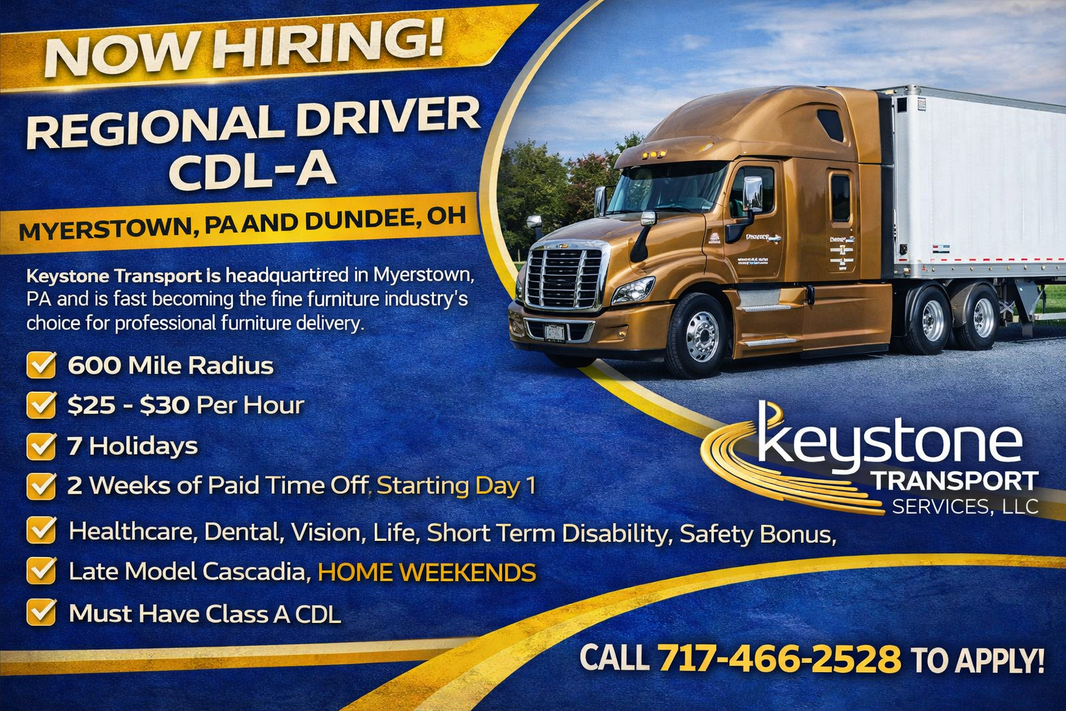 You are currently viewing Keystone Transport – Myerstown, PA & Dundee, OH