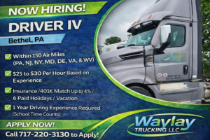 Waylay Trucking LLC - hiring truck drivers Bethel, PA