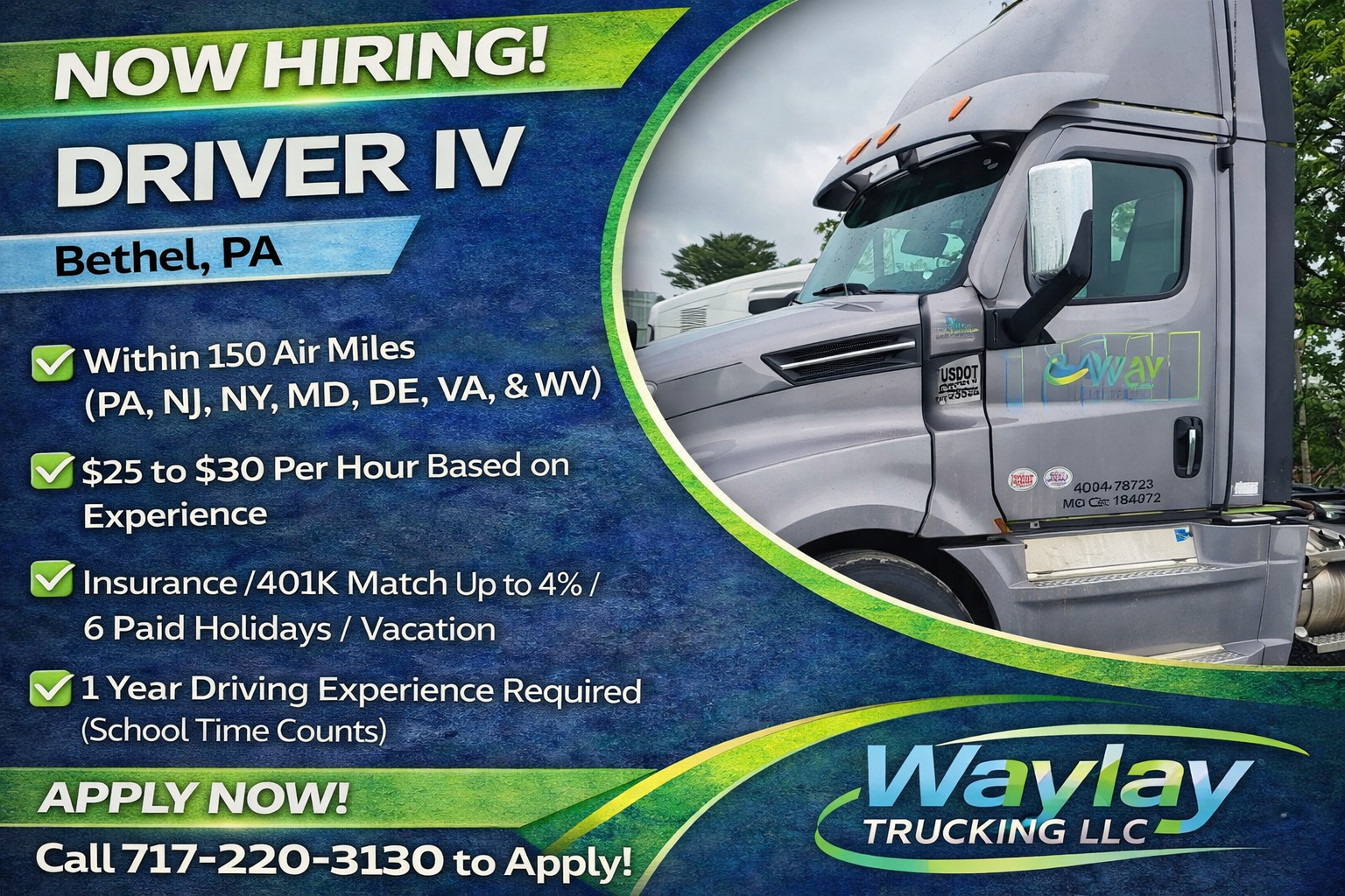 You are currently viewing Waylay Trucking LLC – Bethel, PA
