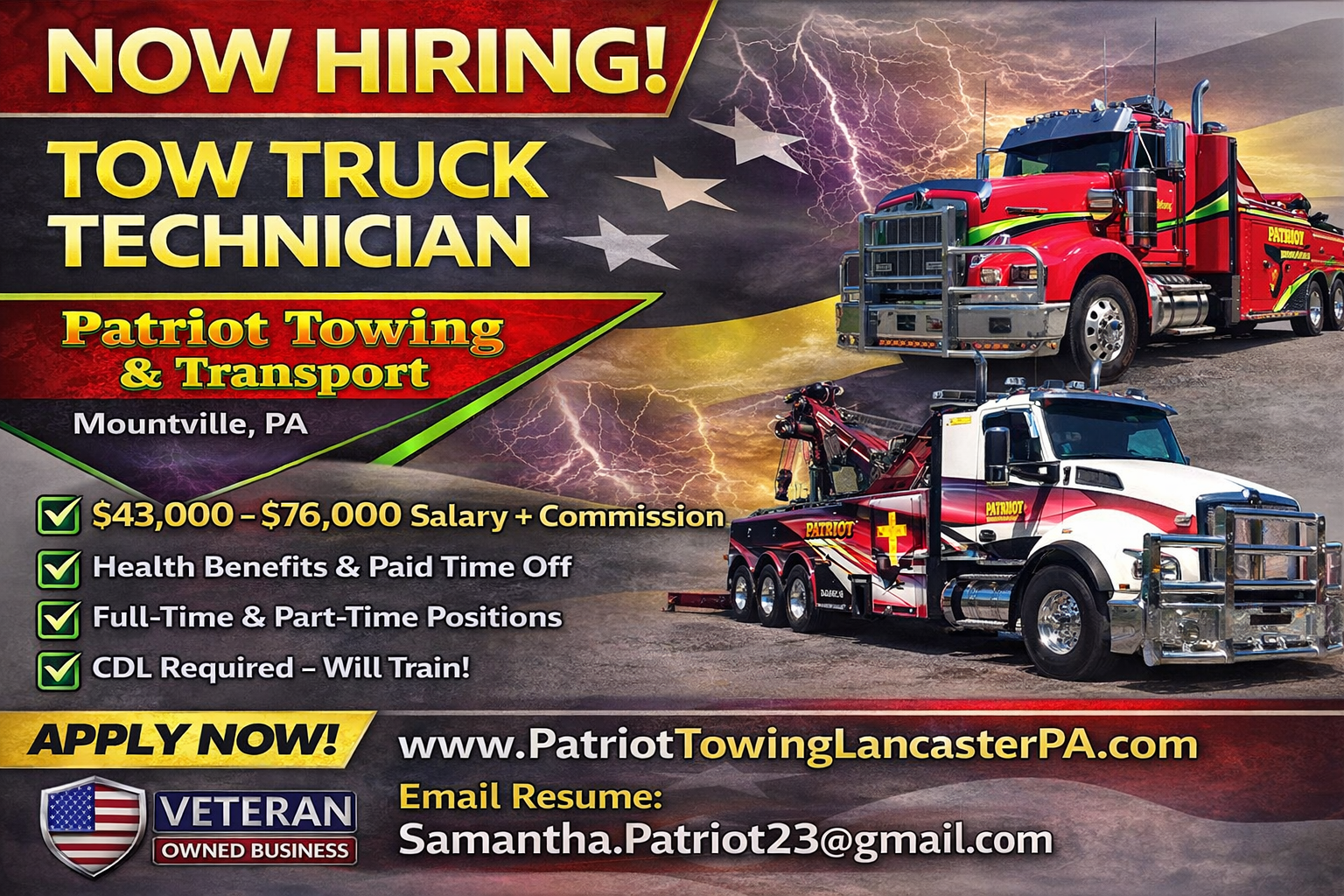 You are currently viewing Patriot Towing and Transport – Mountville, PA