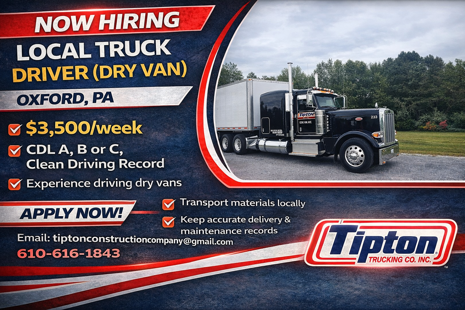 You are currently viewing Tipton Construction Company – Oxford, PA