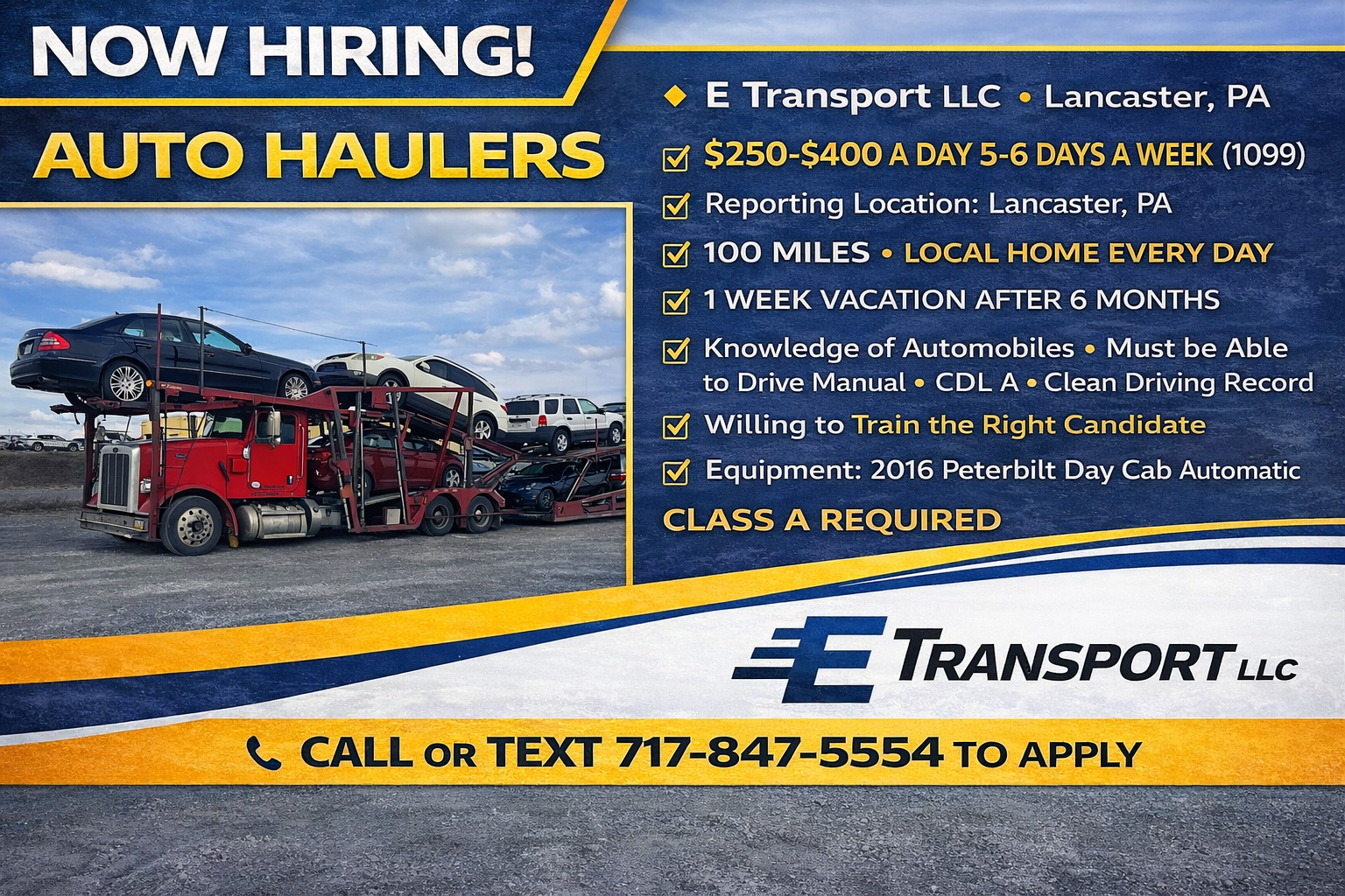 You are currently viewing E Transport LLC – Lancaster, PA